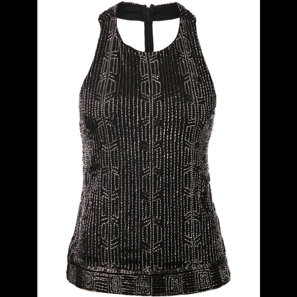 NWT Alice+Olivia Sequin Open Back Tank Top size XS